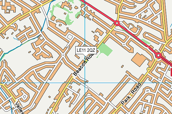 LE11 2QZ map - OS VectorMap District (Ordnance Survey) LE11 2QZ map - OS VectorMap District (Ordnance Survey)