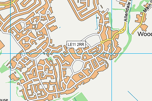 LE11 2RR map - OS VectorMap District (Ordnance Survey) LE11 2RR map - OS VectorMap District (Ordnance Survey)
