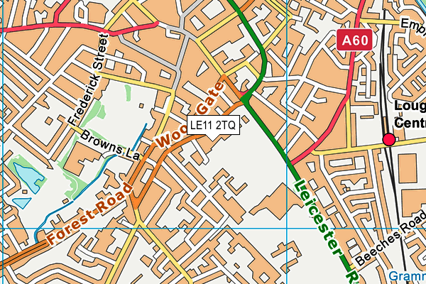 LE11 2TQ map - OS VectorMap District (Ordnance Survey) LE11 2TQ map - OS VectorMap District (Ordnance Survey)
