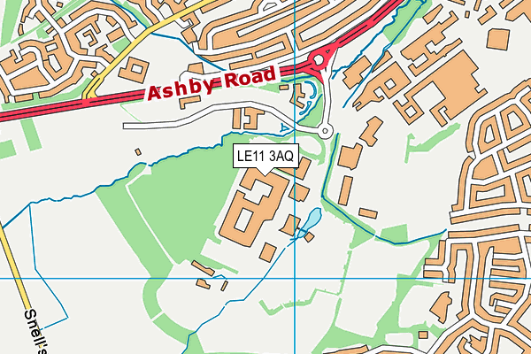 LE11 3AQ map - OS VectorMap District (Ordnance Survey) LE11 3AQ map - OS VectorMap District (Ordnance Survey)