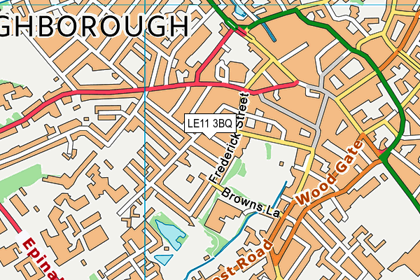 LE11 3BQ map - OS VectorMap District (Ordnance Survey)