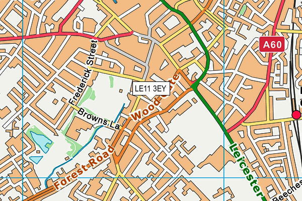 LE11 3EY map - OS VectorMap District (Ordnance Survey) LE11 3EY map - OS VectorMap District (Ordnance Survey)