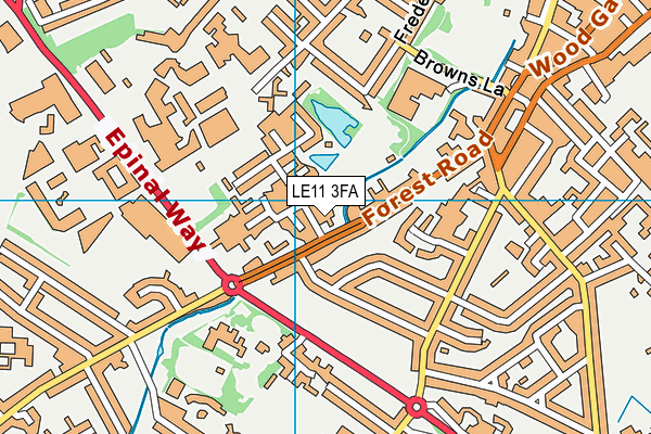 LE11 3FA map - OS VectorMap District (Ordnance Survey) LE11 3FA map - OS VectorMap District (Ordnance Survey)