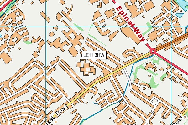 LE11 3HW map - OS VectorMap District (Ordnance Survey) LE11 3HW map - OS VectorMap District (Ordnance Survey)
