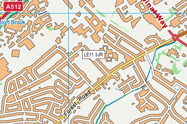 LE11 3JR map - OS VectorMap District (Ordnance Survey) LE11 3JR map - OS VectorMap District (Ordnance Survey)