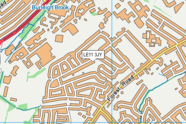 LE11 3JY map - OS VectorMap District (Ordnance Survey) LE11 3JY map - OS VectorMap District (Ordnance Survey)
