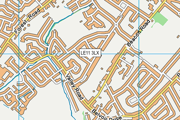 LE11 3LX map - OS VectorMap District (Ordnance Survey) LE11 3LX map - OS VectorMap District (Ordnance Survey)