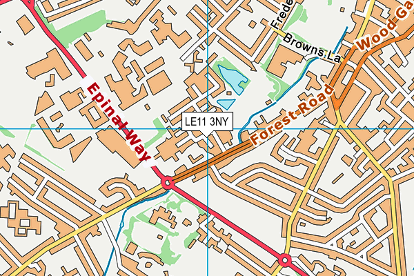 LE11 3NY map - OS VectorMap District (Ordnance Survey) LE11 3NY map - OS VectorMap District (Ordnance Survey)