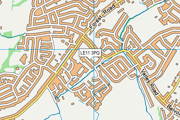LE11 3PQ map - OS VectorMap District (Ordnance Survey) LE11 3PQ map - OS VectorMap District (Ordnance Survey)