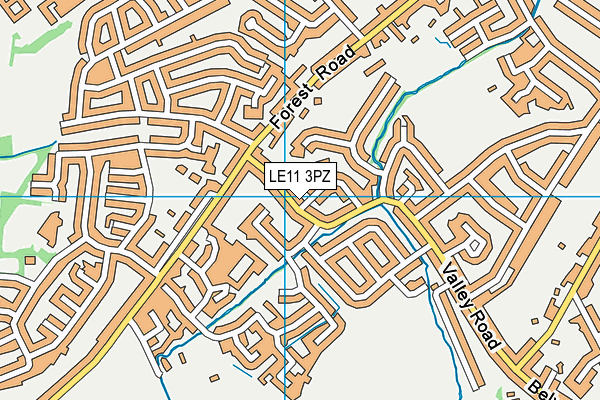 LE11 3PZ map - OS VectorMap District (Ordnance Survey) LE11 3PZ map - OS VectorMap District (Ordnance Survey)