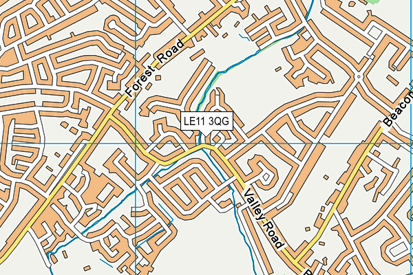 LE11 3QG map - OS VectorMap District (Ordnance Survey) LE11 3QG map - OS VectorMap District (Ordnance Survey)