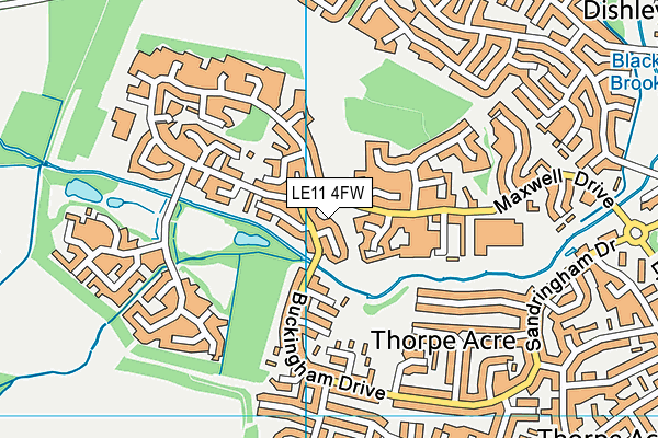 LE11 4FW map - OS VectorMap District (Ordnance Survey) LE11 4FW map - OS VectorMap District (Ordnance Survey)