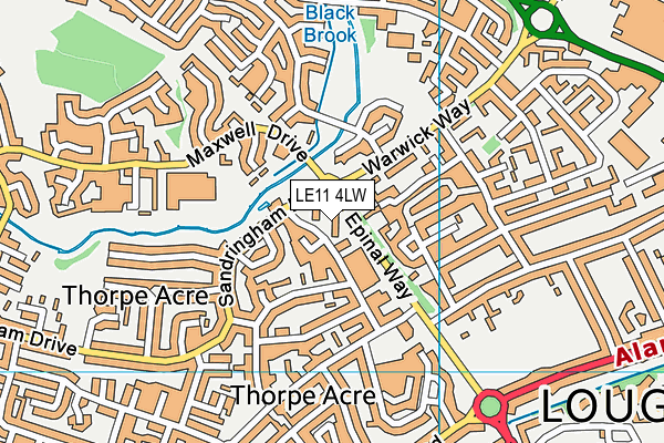 LE11 4LW map - OS VectorMap District (Ordnance Survey) LE11 4LW map - OS VectorMap District (Ordnance Survey)