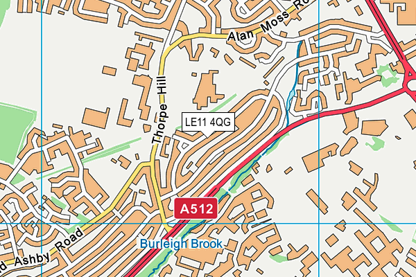 LE11 4QG map - OS VectorMap District (Ordnance Survey)