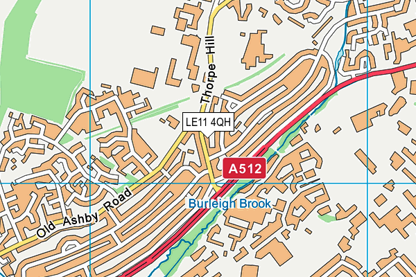 LE11 4QH map - OS VectorMap District (Ordnance Survey) LE11 4QH map - OS VectorMap District (Ordnance Survey)