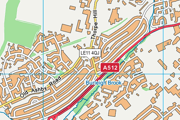 LE11 4QJ map - OS VectorMap District (Ordnance Survey) LE11 4QJ map - OS VectorMap District (Ordnance Survey)