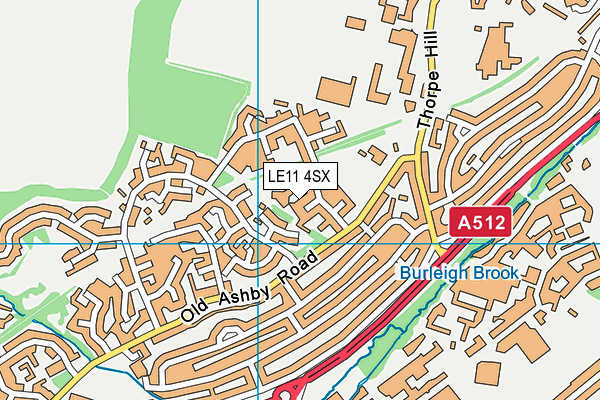 LE11 4SX map - OS VectorMap District (Ordnance Survey) LE11 4SX map - OS VectorMap District (Ordnance Survey)