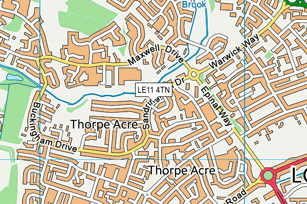 LE11 4TN map - OS VectorMap District (Ordnance Survey) LE11 4TN map - OS VectorMap District (Ordnance Survey)
