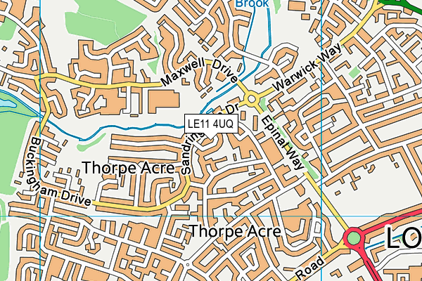 LE11 4UQ map - OS VectorMap District (Ordnance Survey) LE11 4UQ map - OS VectorMap District (Ordnance Survey)
