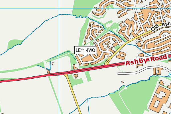 LE11 4WQ map - OS VectorMap District (Ordnance Survey) LE11 4WQ map - OS VectorMap District (Ordnance Survey)