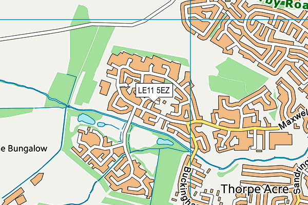 LE11 5EZ map - OS VectorMap District (Ordnance Survey) LE11 5EZ map - OS VectorMap District (Ordnance Survey)