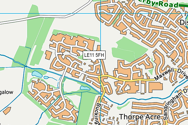 LE11 5FH map - OS VectorMap District (Ordnance Survey) LE11 5FH map - OS VectorMap District (Ordnance Survey)