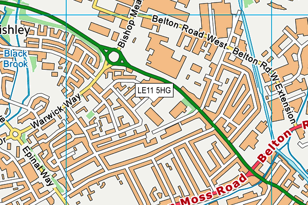 LE11 5HG map - OS VectorMap District (Ordnance Survey) LE11 5HG map - OS VectorMap District (Ordnance Survey)