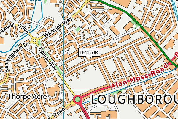 LE11 5JR map - OS VectorMap District (Ordnance Survey) LE11 5JR map - OS VectorMap District (Ordnance Survey)