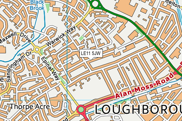 LE11 5JW map - OS VectorMap District (Ordnance Survey) LE11 5JW map - OS VectorMap District (Ordnance Survey)