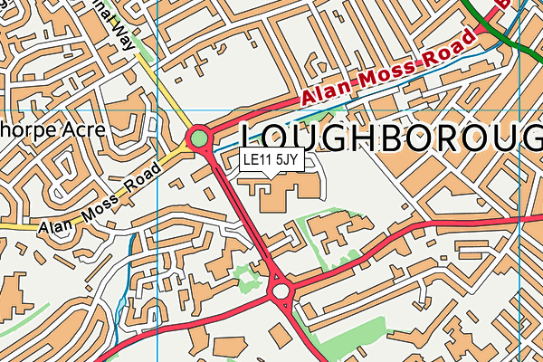 LE11 5JY map - OS VectorMap District (Ordnance Survey) LE11 5JY map - OS VectorMap District (Ordnance Survey)