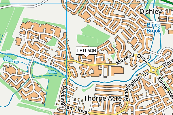 LE11 5QN map - OS VectorMap District (Ordnance Survey) LE11 5QN map - OS VectorMap District (Ordnance Survey)
