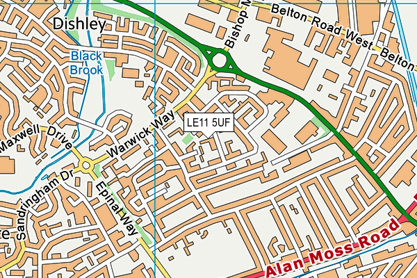 LE11 5UF map - OS VectorMap District (Ordnance Survey) LE11 5UF map - OS VectorMap District (Ordnance Survey)