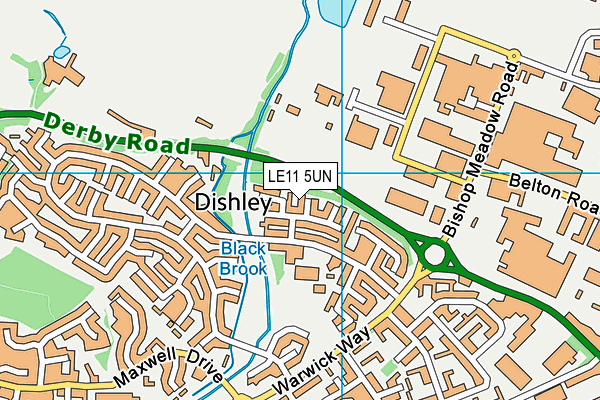 LE11 5UN map - OS VectorMap District (Ordnance Survey)