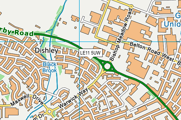LE11 5UW map - OS VectorMap District (Ordnance Survey) LE11 5UW map - OS VectorMap District (Ordnance Survey)