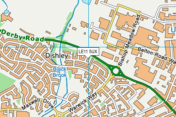 LE11 5UX map - OS VectorMap District (Ordnance Survey) LE11 5UX map - OS VectorMap District (Ordnance Survey)