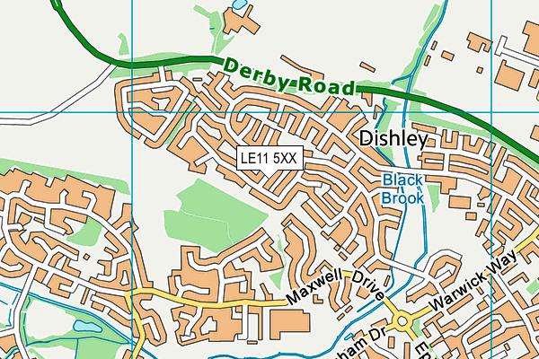 LE11 5XX map - OS VectorMap District (Ordnance Survey)