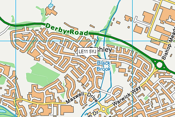 LE11 5YJ map - OS VectorMap District (Ordnance Survey) LE11 5YJ map - OS VectorMap District (Ordnance Survey)