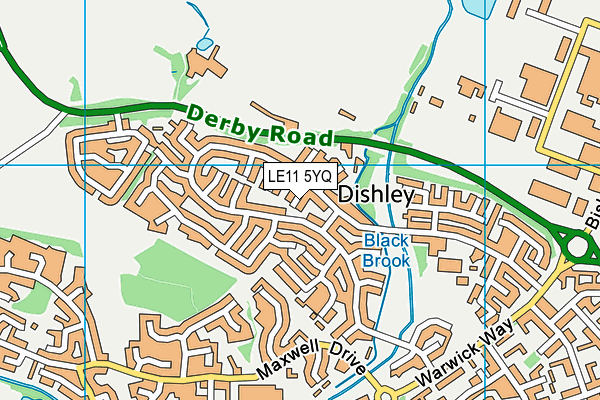 LE11 5YQ map - OS VectorMap District (Ordnance Survey) LE11 5YQ map - OS VectorMap District (Ordnance Survey)