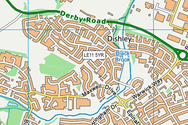LE11 5YR map - OS VectorMap District (Ordnance Survey) LE11 5YR map - OS VectorMap District (Ordnance Survey)