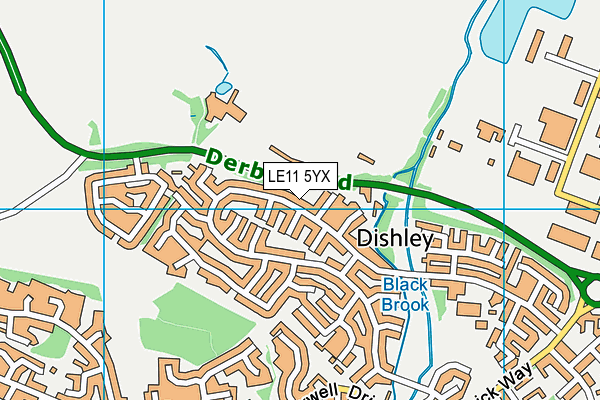 LE11 5YX map - OS VectorMap District (Ordnance Survey) LE11 5YX map - OS VectorMap District (Ordnance Survey)