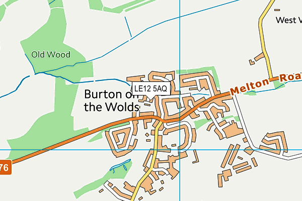 LE12 5AQ map - OS VectorMap District (Ordnance Survey) LE12 5AQ map - OS VectorMap District (Ordnance Survey)