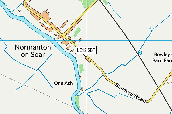 LE12 5BF map - OS VectorMap District (Ordnance Survey) LE12 5BF map - OS VectorMap District (Ordnance Survey)