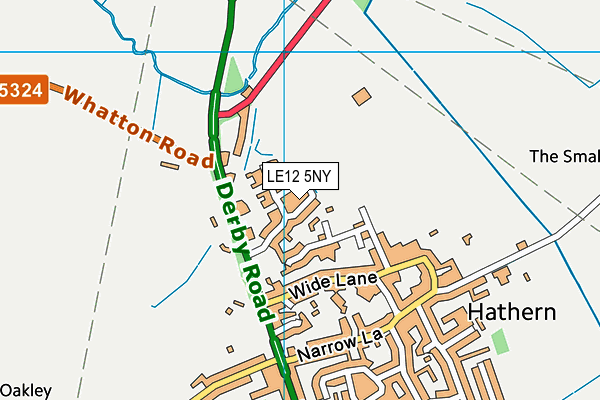 LE12 5NY map - OS VectorMap District (Ordnance Survey)