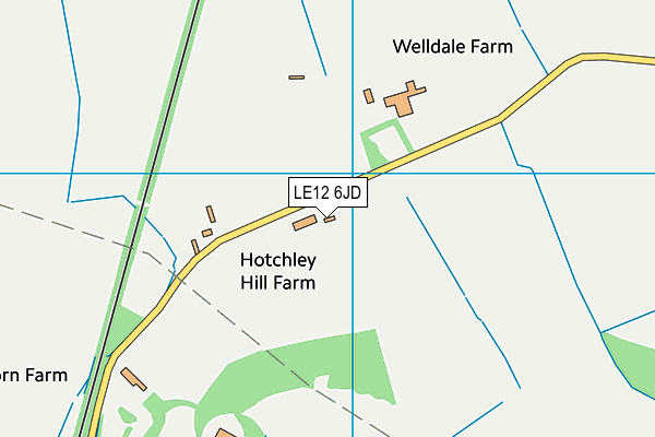 LE12 6JD map - OS VectorMap District (Ordnance Survey) LE12 6JD map - OS VectorMap District (Ordnance Survey)