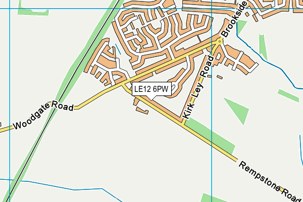 LE12 6PW map - OS VectorMap District (Ordnance Survey) LE12 6PW map - OS VectorMap District (Ordnance Survey)