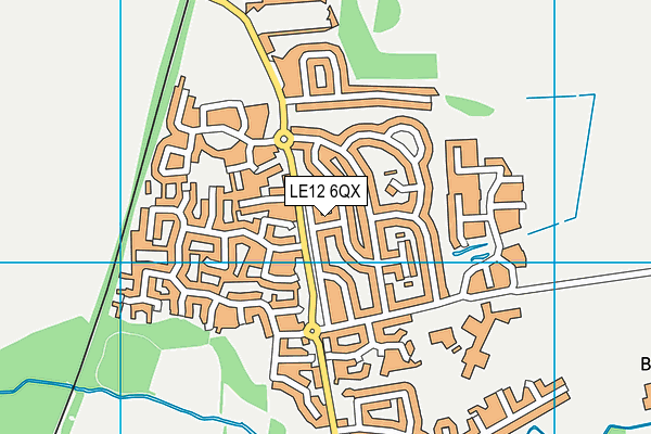 LE12 6QX map - OS VectorMap District (Ordnance Survey) LE12 6QX map - OS VectorMap District (Ordnance Survey)