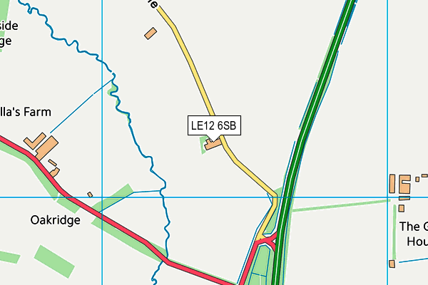 LE12 6SB map - OS VectorMap District (Ordnance Survey) LE12 6SB map - OS VectorMap District (Ordnance Survey)
