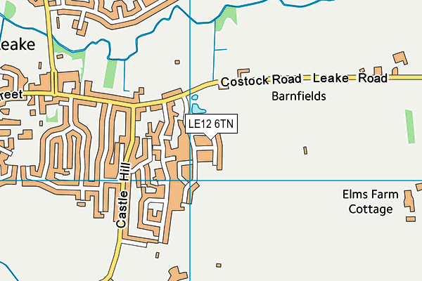 LE12 6TN map - OS VectorMap District (Ordnance Survey) LE12 6TN map - OS VectorMap District (Ordnance Survey)