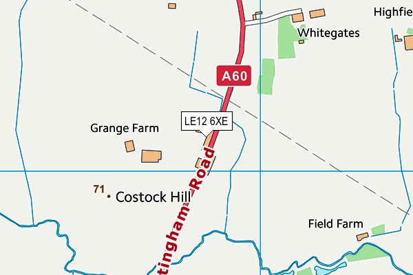 LE12 6XE map - OS VectorMap District (Ordnance Survey) LE12 6XE map - OS VectorMap District (Ordnance Survey)