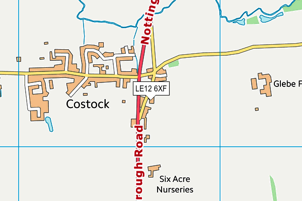 LE12 6XF map - OS VectorMap District (Ordnance Survey) LE12 6XF map - OS VectorMap District (Ordnance Survey)